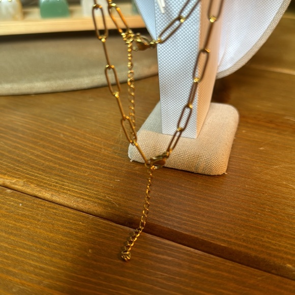 Banded Rose Quartz Stone Crystal Lock & Key Necklace - Picture 6 of 6